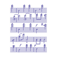 Couture Creations A2 Embossing Folder Music Of The Heart 