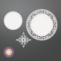 Couture Creations Dies Be Merry North Star Doily Set 
