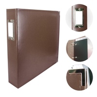 Couture Creations Classic Superior Leather 12x12 Album Dark Brown
