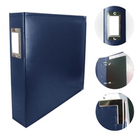 Couture Creations Classic Superior Leather 12x12 Album Dark Blue