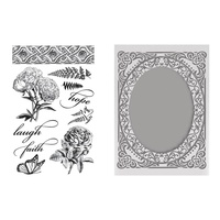 Couture Creations Stamp and Embossing Set Butterflies and Roses