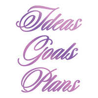 Couture Creations Hotfoil Stamp Sentiment Ideals, Goals, Plans