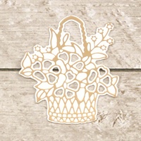 Cut and Foil Die Hotfoil Stamp Lavish Ballroom Flower Basket