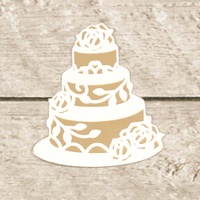 Cut and Foil Die Hotfoil Stamp Lavish Ballroom Wedding Cake