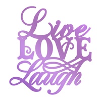 Couture Creations Hotfoil Stamp Butterfly Gardens Live Laugh Love
