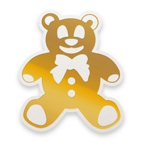 Cut and Foil Die Hotfoil Stamp Dazzlia Teddy Silhouette