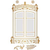 Esthetica Cut and Foil Die Hotfoil Stamp Baroque Window Frame