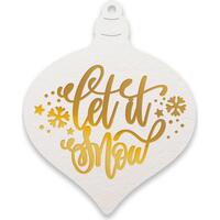 Couture Creations Cut Foil Emboss Die Naughty Or Nice Let It Snow Bauble