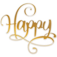 Couture Creations Cut Foil Emboss Dies Delightful Sentiments Happy