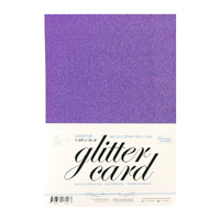 Couture Creations 250GSM A4 Glitter Card Stock - Pack of 10 - Purple