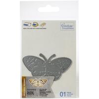 Peaceful Peonies Cut and Foil Die Hotfoil Stamp Spotted Butterfly