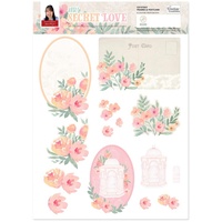 Couture Creations Decoupage Set A4 Sheets My Secret Love Frames And Postcards