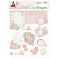 Couture Creations Decoupage Set A4 Sheets My Secret Love Clocks And Florals