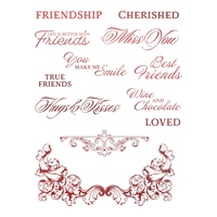 Couture Creations Stamp Set Blooming Friendship Cherished Friends