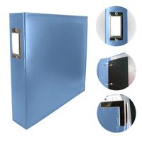 Couture Creations Classic Superior Leather 12x12 Album Country Blue