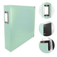 Couture Creations Classic Superior Leather 12x12 Album Powder Blue/Mint