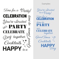 Couture Creations Stamps Sentiment Set Celebrations 15pc