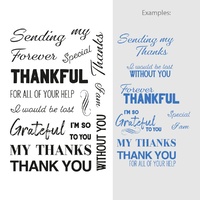 Couture Creations Stamps Sentiment Set My Thanks 16pc