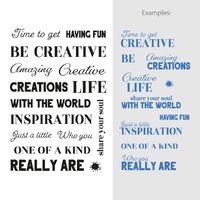 Couture Creations Stamps Sentiment Set Be Creative 16pc