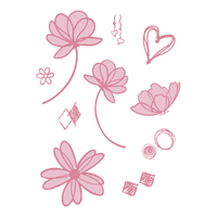 Couture Creations Stamp You Go Girl Layered Florals 14pc