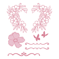 Couture Creations Stamp You Go Girl Wreathed Florals 9pc