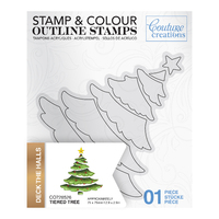 Couture Creations Stamp Deck the Halls Tiered Tree Outline (1pc)