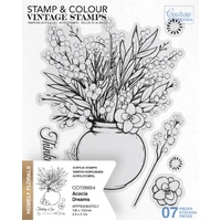 Couture Creations Stamp & Colour Vintage Stamps - Homely Florals - Acacia Dreams