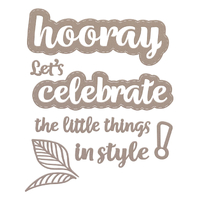 Couture Creations Dies Homely Florals - Celebrate Sentiment Set