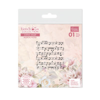 Couture Creations Stamp Set Vintage Tea -  Musical Notes