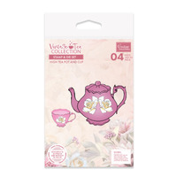 Couture Creations Stamp and Die Set - Vintage Tea - High Te Pot and Cup