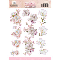 Couture Creations Vintage Tea 3D Push Out - A4 Sheet - Flowers 01