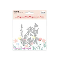 Couture Creations GoLetterPress Metal Impression Plate - 4 - Just For You Home Floral