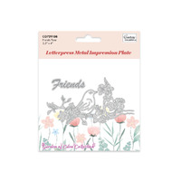 Couture Creations GoLetterPress Metal Impression Plate - 8 - Friends Floral
