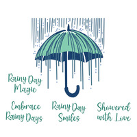 Couture Creations - Parkside Crafts Layered Stencil - Rainy Day Magic