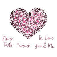 Couture Creations - Parkside Crafts Layered Stencil - Geometric Heart