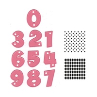 Marianne Design Collectables Party Numbers Dies with stamps COL1347