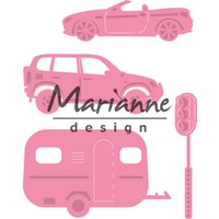 Marianne Design Collectables Village Decoration Set 3 Vehicles Dies COL1435