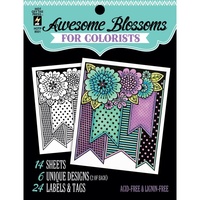 Hot Off The Press Colorist Colouring Book 5x6 Awesome Blossoms 