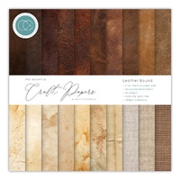Craft Consortium Double-Sided Paper Pad 6X6 40/Pkg Leather Bound