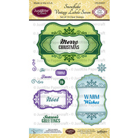 Justrite Stamp Snowflake Vintage Labels Seven 