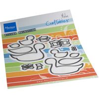 Marianne Design Craftables Silver Selection Ducks by Marleen CR1619