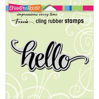 Stampendous Cling Rubber Stamps Big Brush Hello