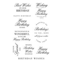 KaiserCraft Clear Stamps Birthday Wishes CS362