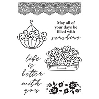 KaiserCraft Clear Stamps Flower Shoppe CS383