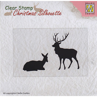 Nellie Snellen Christmas Silhouette Clear Stamps Reindeer