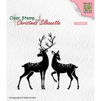 Nellie Snellen Christmas Silhouette Clear Stamps Deer