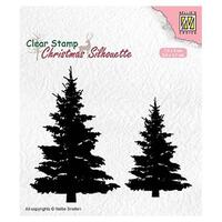 Nellie Snellen Christmas Silhouette Clear Stamps Fir Trees CSIL009