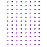 Crafts-Too Embellishment 96 Adhesive 3mm Rhinestones Purple