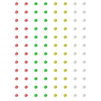 Crafts-Too Embellishment 96 Adhesive 3mm Rhinestones Christmas