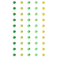 Crafts-Too Embellishment 50 Adhesive 5mm Dots Mixed Green